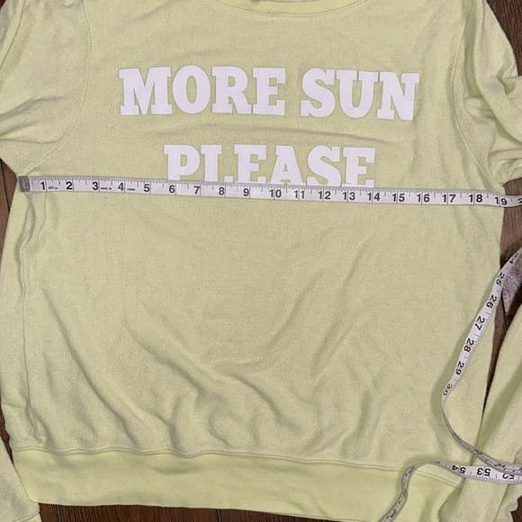 WILDFOX MORE SUN PLEASE Neon Yellow/Green Long Sleeve Top - Picture 6 of 10